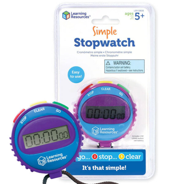Learning Resources - Simple 3 Button Stopwatch for Science, Sport ...