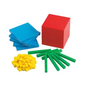 EDX Education - Four Colour Base Ten Blocks - Maths Manipulatives - 121pcs