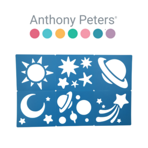 Anthony Peters - Stars & Planets Stencil Set - 6 Pieces