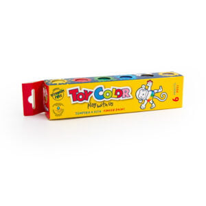 Toy Color - Superwashable & Non-Toxic Fingerpaint for Kids - 6 x 25ml Pots