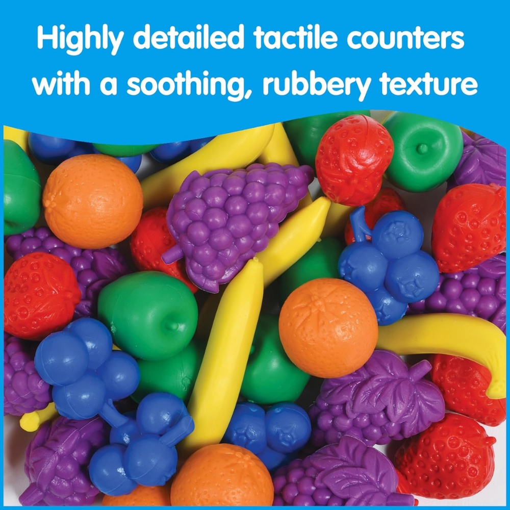 EDX Education - Fruit Counters & Tweezer in Jar - 48pc Math Manipulative - Image 3