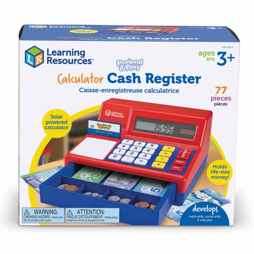 Learning Resources - Pretend & Play® Calculator Cash Register with Euro Currency - Image 6