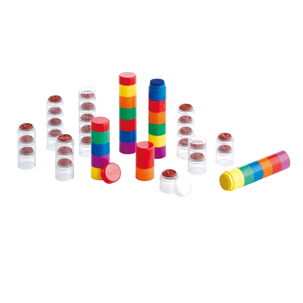 EDX Education - Emotions Stamps - Art Craft Set - 6 Colours - 48pcs - Image 3