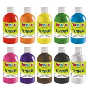 Toy Color - Superwashable Ready-Mix Tempera Paint for Kids - Bulk Pack 10 x 250ml