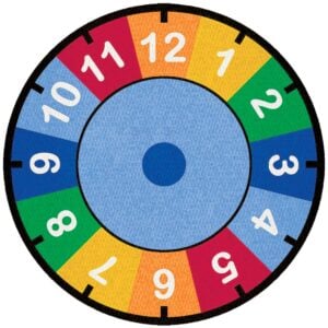 Learning Classroom Carpets - Clock - Round - 275 cm