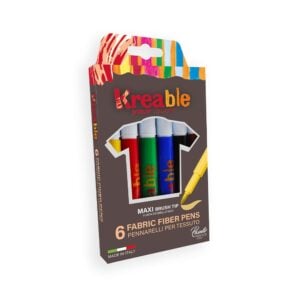 Toy Color - Jumbo Fabric Fibre Pens - Brush Tip - 6 Colours - 6pcs