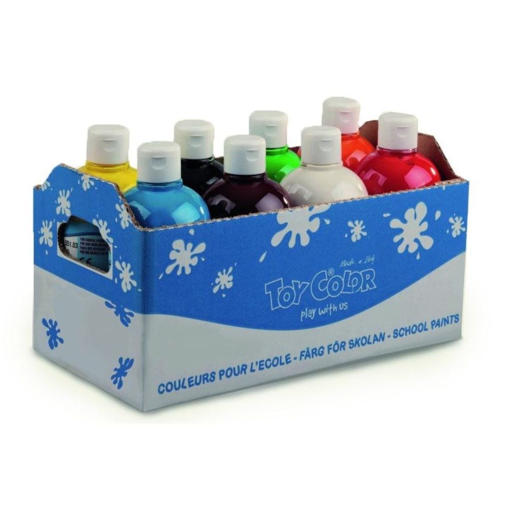 Toy Color - Superwashable Ready-Mix Tempera Paint for Kids - Bulk Pack 8 x 500ml - Image 4