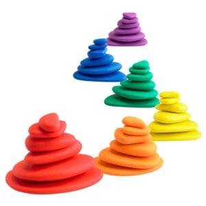EDX Education - Rainbow Pebbles - 6 Colours 6 Sizes - 36pcs - Polybag
