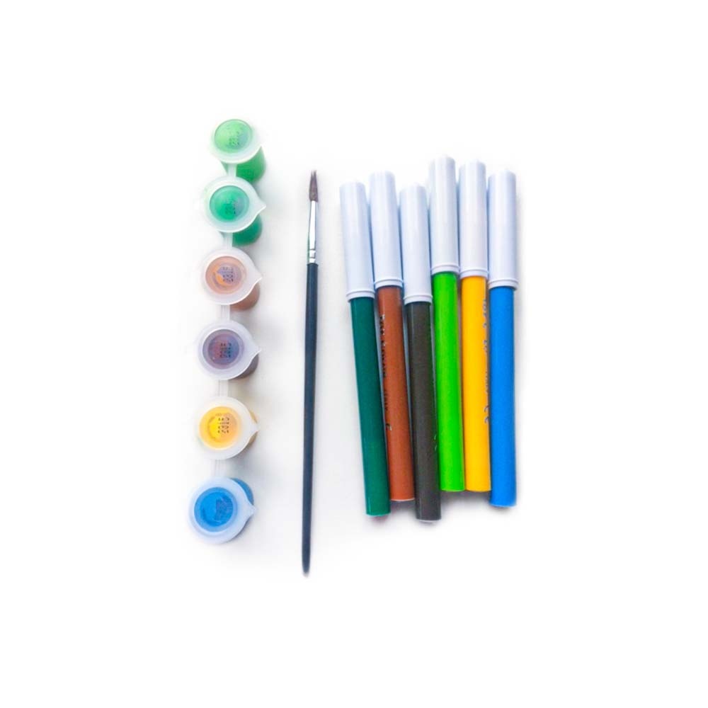 Toy Color - Paint By Numbers Set - 6 Designs with Tempera Paints, Pens & Markers - Image 4