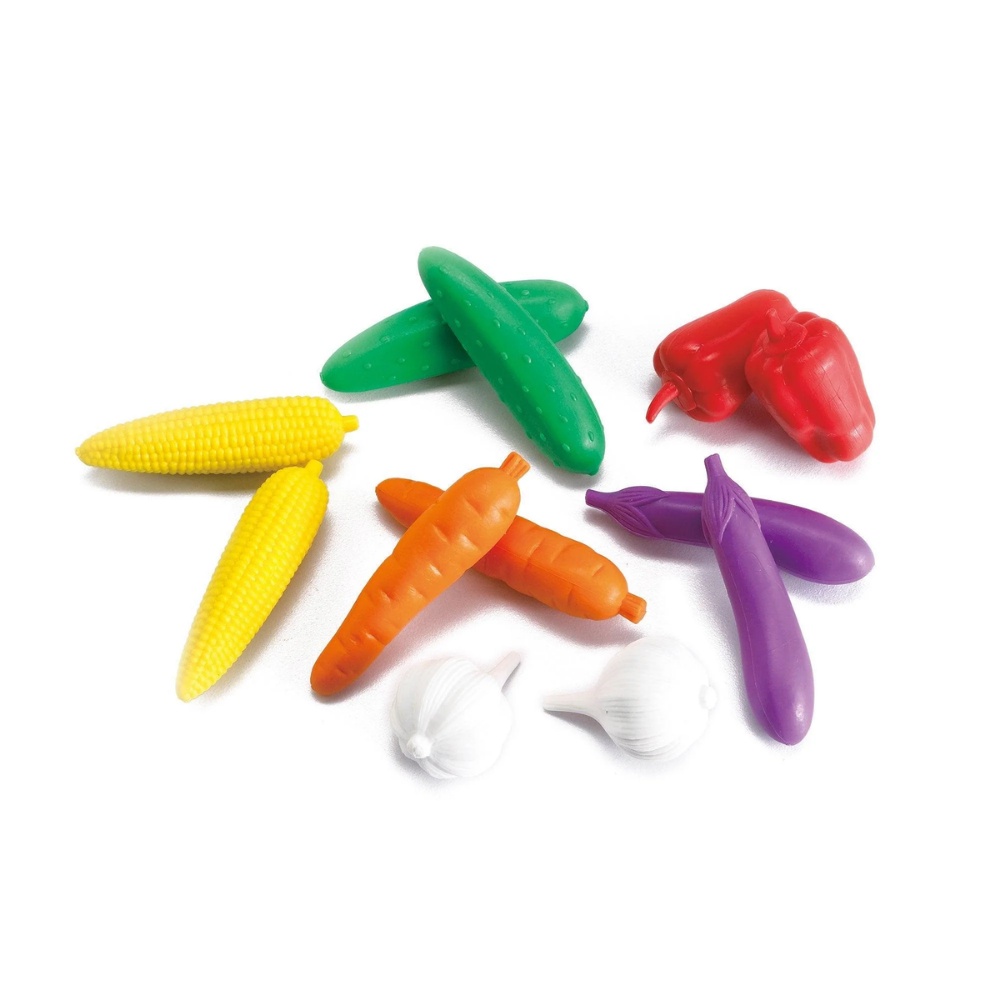 EDX Education - Counters - Vegetable - 6 Colours with Tweezers - 36pcs - Jar - Image 2