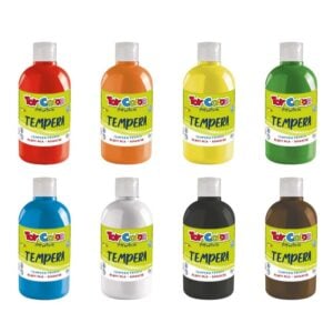 Toy Color - Superwashable Ready-Mix Tempera Paint for Kids - Bulk Pack 8 x 500ml