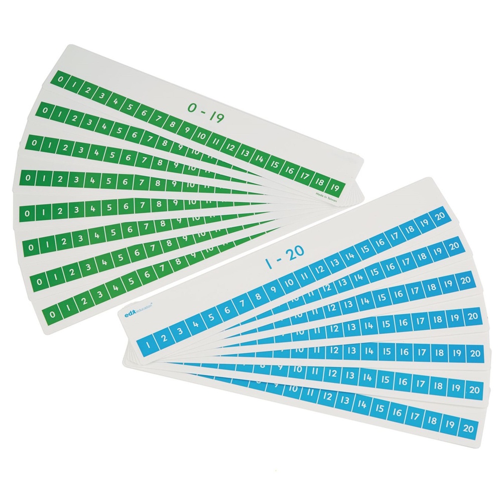 EDX Education - Number Lines - Write & Wipe - 1-20 - Student - 15pcs - Image 2