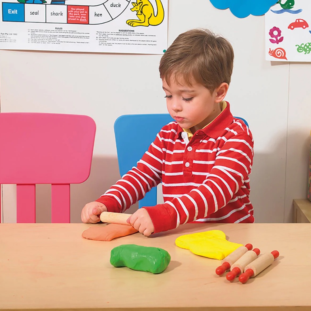 EDX Education - Wooden Rolling Pins - Play Dough Tools for Kids - 6pcs - Image 2
