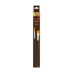 Toy Color Kreable - Professional Synthetic Paint Brush Set - 10 Brushes for Watercolour, Tempera & Acrylic