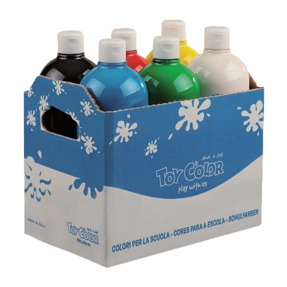 Toy Color - Superwashable Ready-Mix Tempera Paint for Kids - Bulk Pack 6 x 1000ml - Image 5