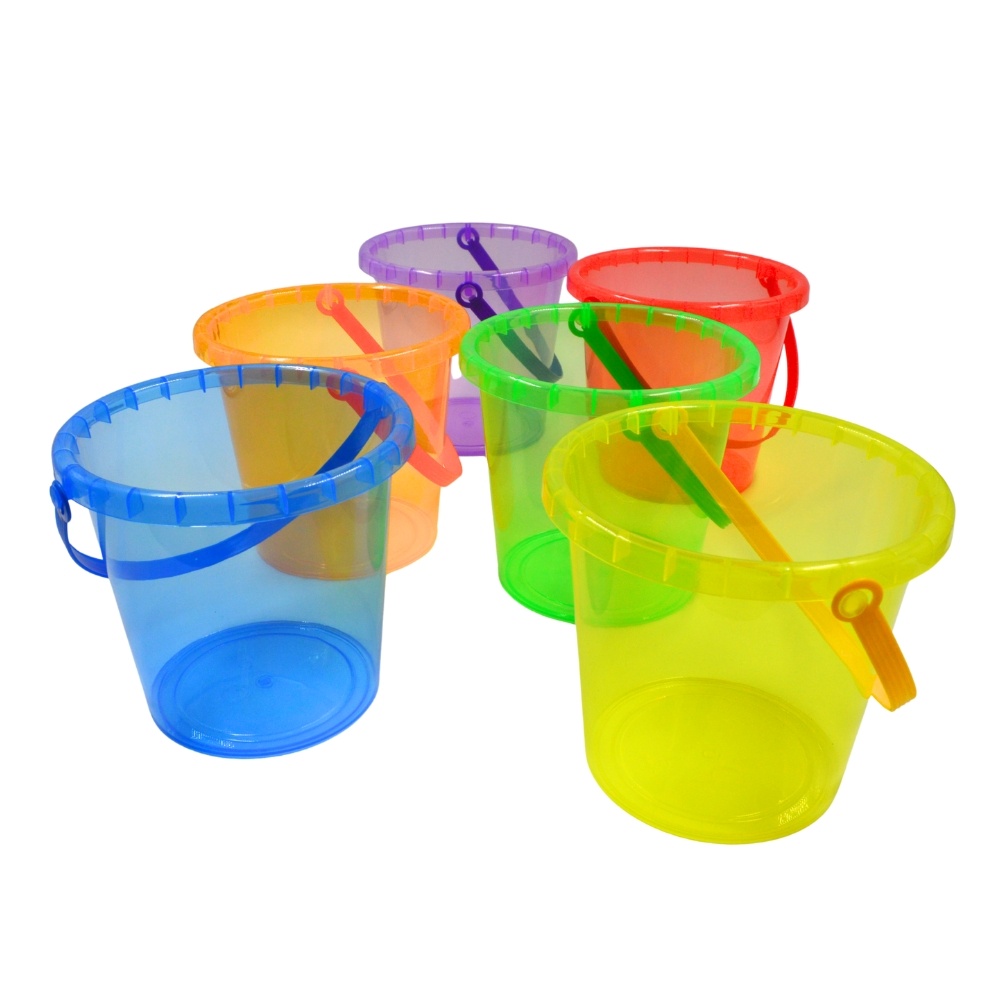 Greenbean - Translucent Buckets - Water Play Set - 2 Litre - 6pcs - Image 2