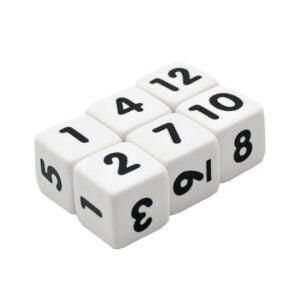 EDX Education - Dice - Number 1-12 - 18mm - 12pcs Polybag