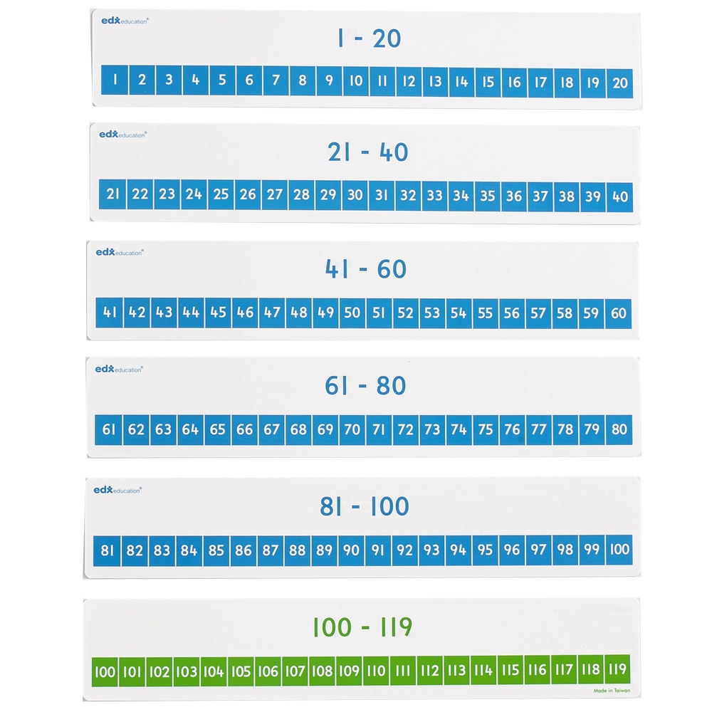 EDX Education - Number Lines - Write & Wipe - 1-120 - Classroom Set - 48pcs - Image 2