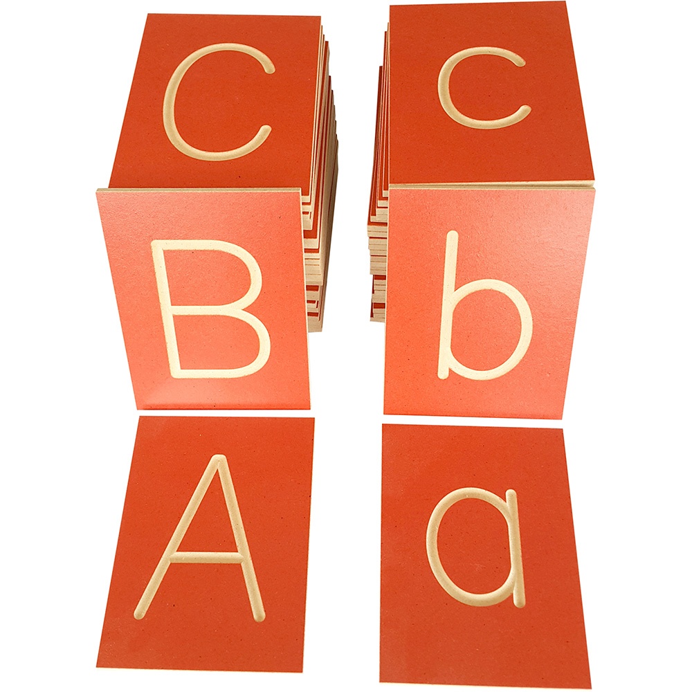 Greenbean - Grooved Letter Plates - Upper & Lower Case - 52pcs - Solid Beech Wood - Image 4
