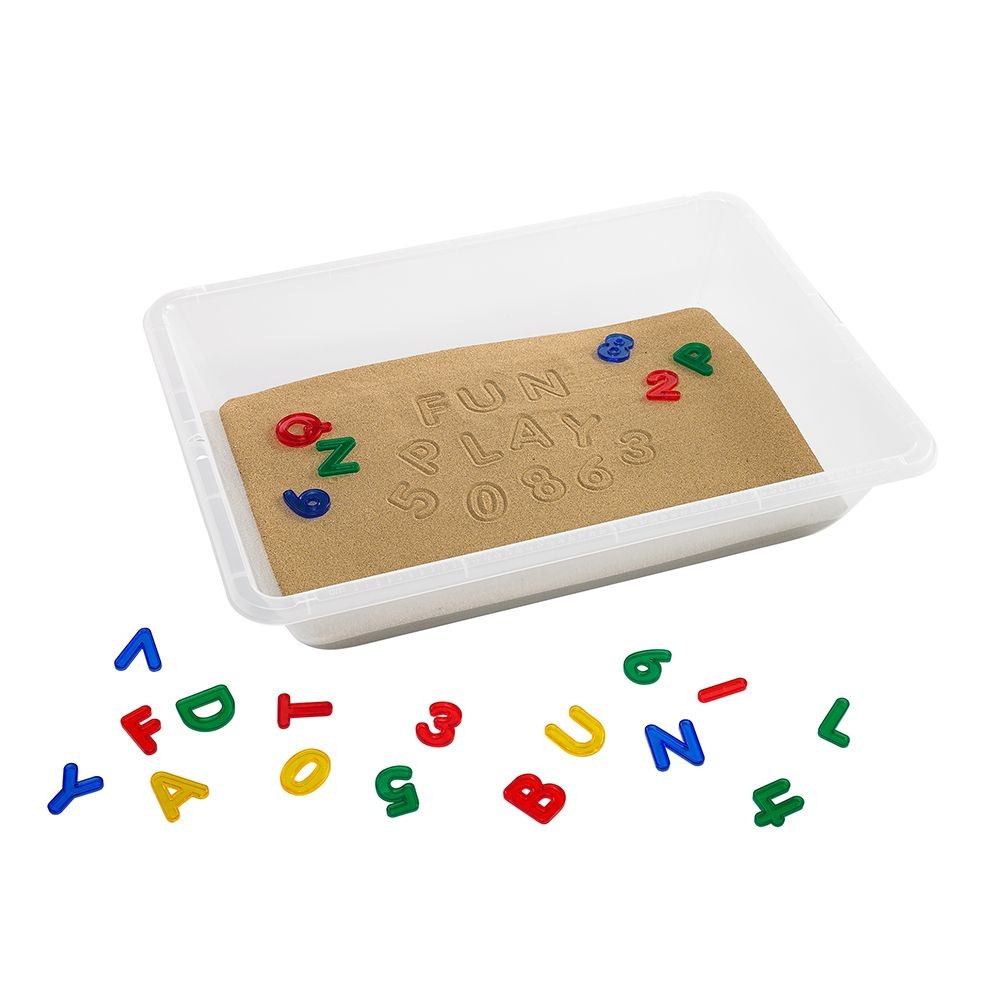 EDX Education - Sensory Tray With Stand - Sand & Water Messy Tray - Translucent - Image 7