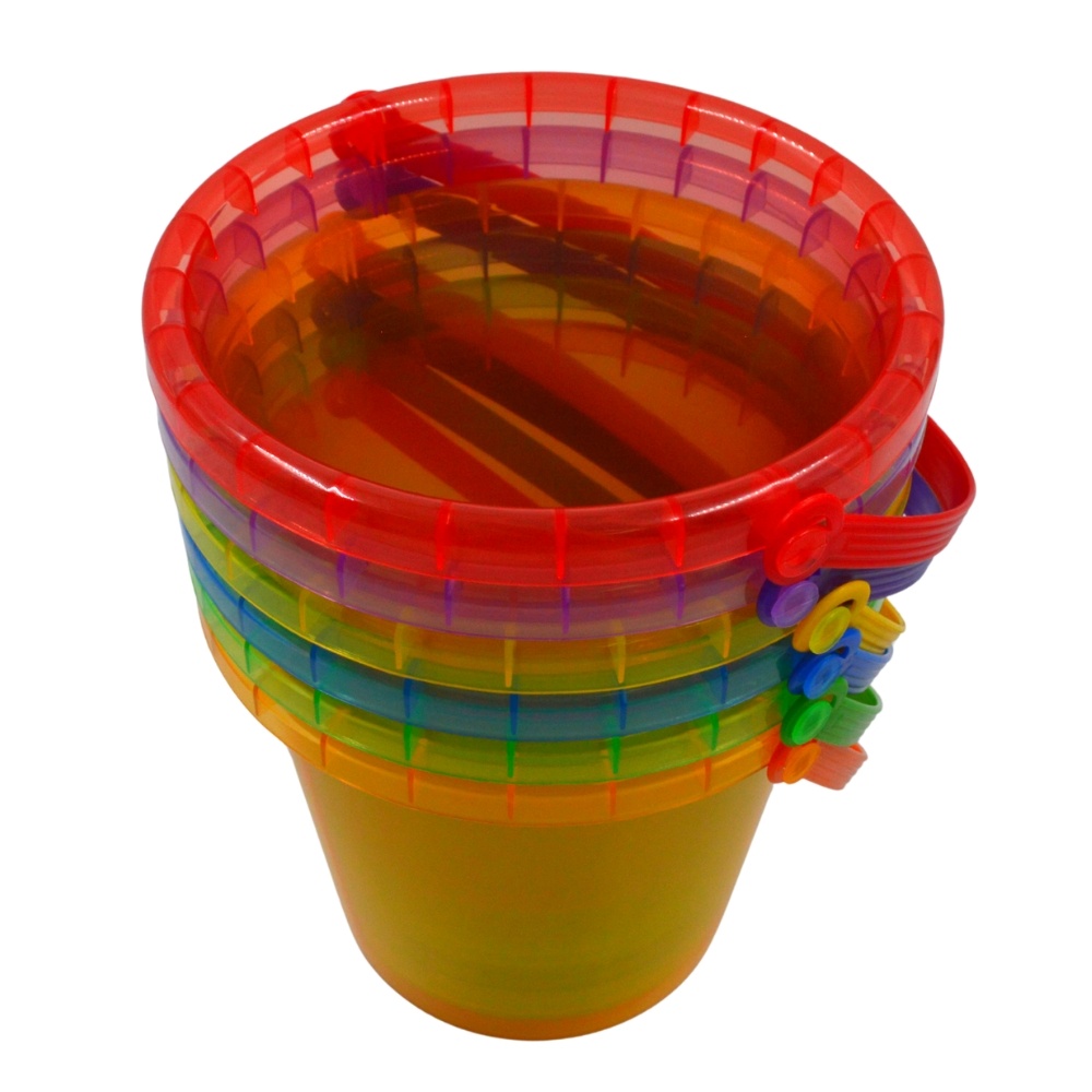Greenbean - Translucent Buckets - Water Play Set - 2 Litre - 6pcs - Image 5