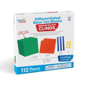 Hand2Mind - Base Ten Blocks Demonstration Clings: 112 Pieces