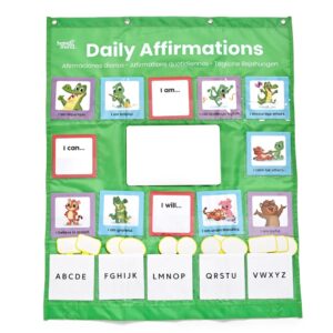 Hand2Mind Daily Affirmations Pocket Chart - Growth Mindset Classroom Tool