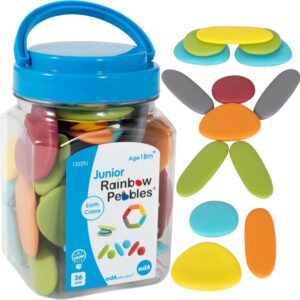 EDX Education - Junior Rainbow Pebbles in Jar - Sorting, Counting and Stacking Stones