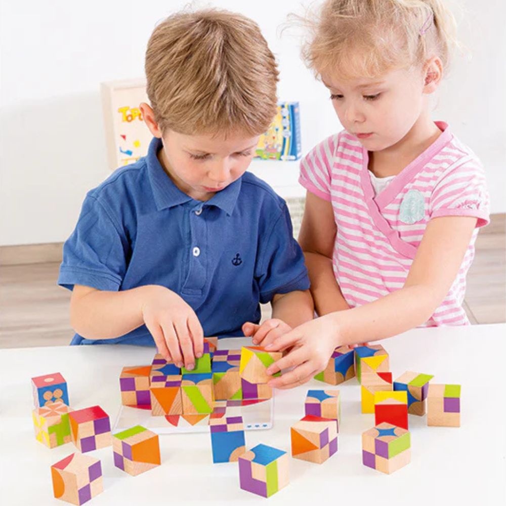 Beleduc - Moziblox Wooden Blocks - Patterning Game - 30pcs -** - Image 3