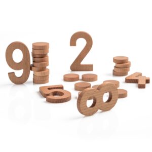 Greenbean - Numbers Up To 10 - 12pcs - Natural Beech Wood