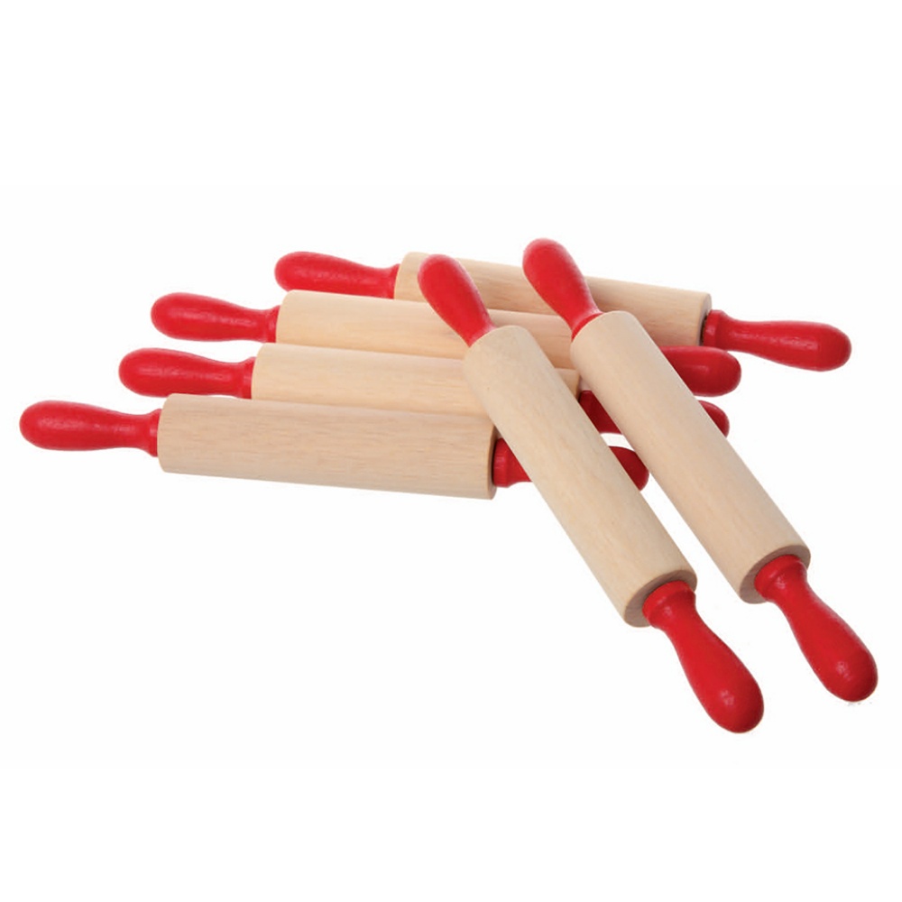 EDX Education - Wooden Rolling Pins - Play Dough Tools for Kids - 6pcs - Image 3