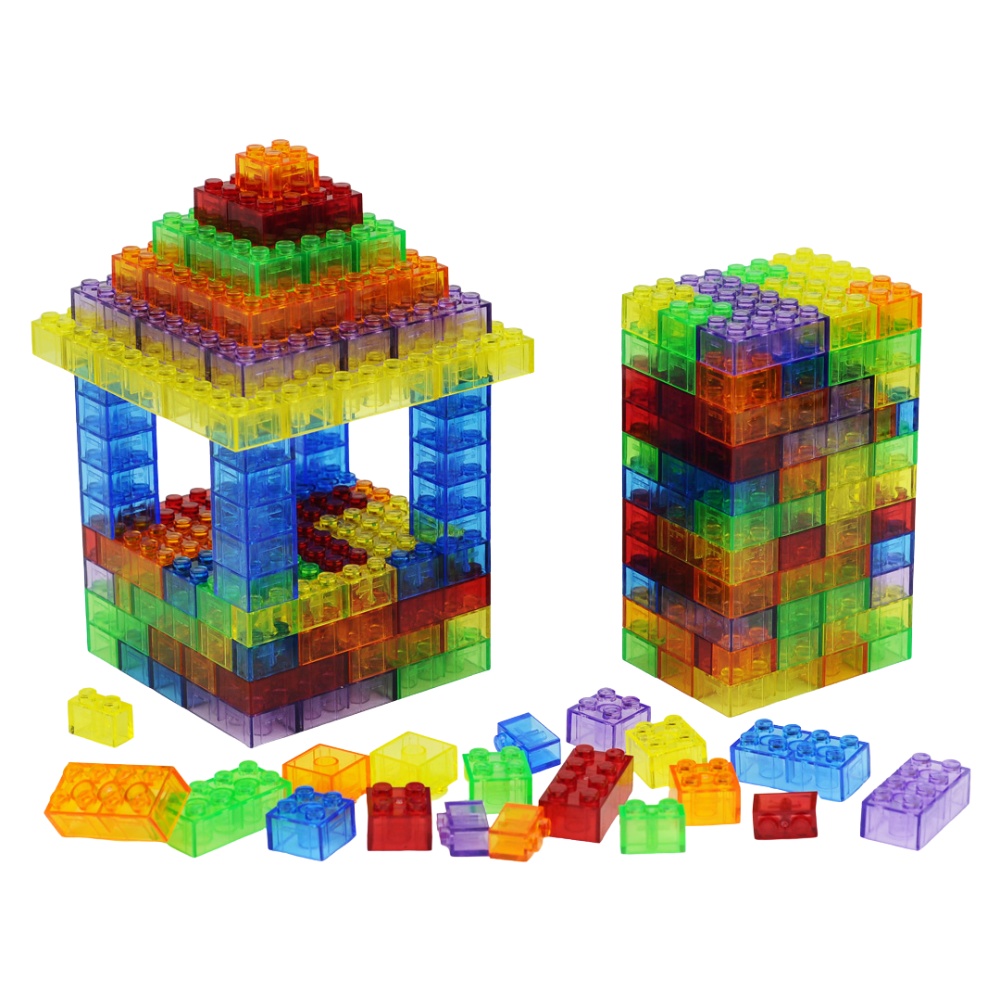 Greenbean - Translucent Building Blocks with PlayBoard - 73pcs in Polybag - Image 3