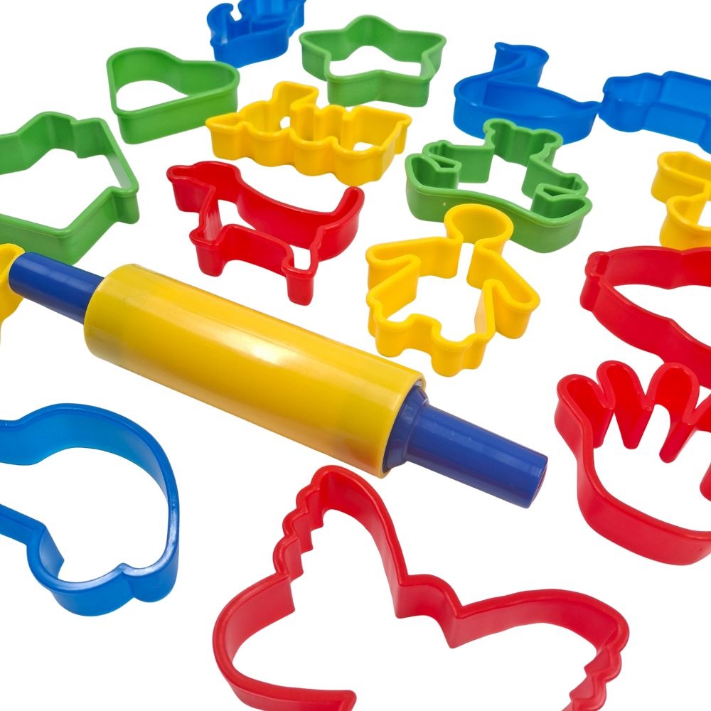 Greenbean - Large Cookie Cutter & Rolling Pin Set - 17pcs