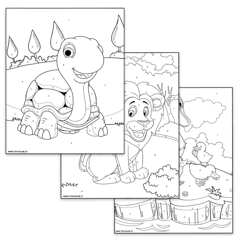 Toy Color - Paint By Numbers Set - 6 Designs with Tempera Paints, Pens & Markers - Image 3