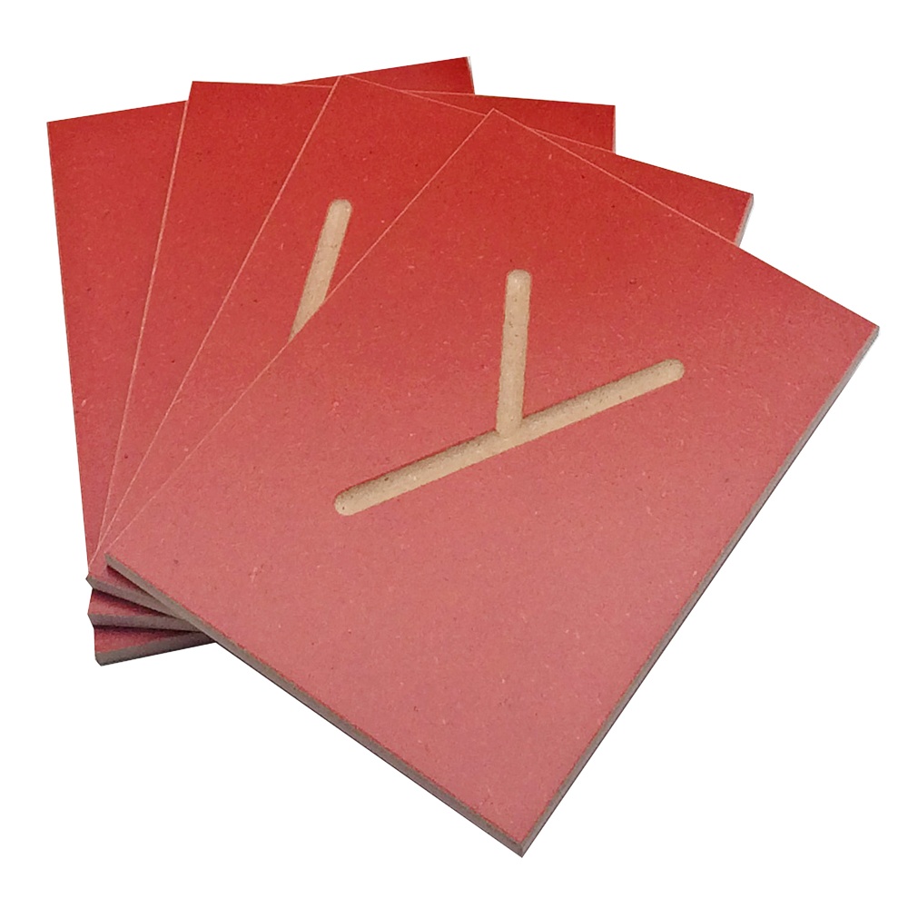 Greenbean - Grooved Letter Plates - Upper & Lower Case Cursive Letters - 52pcs - Solid Beech Wood - Image 2