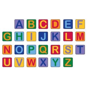 Learning Classroom Carpets - Alphabet - Seating Squares - 36 x 36 cm - 26pcs