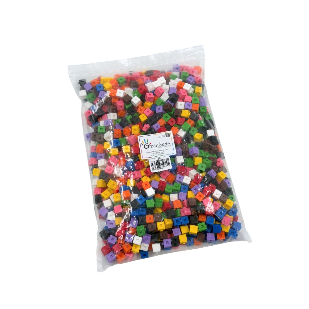 Greenbean - 1cm Interlocking Cubes 1000pcs - Maths Counting Manipulatives - Image 2