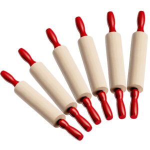 EDX Education - Wooden Rolling Pins - Play Dough Tools for Kids - 6pcs