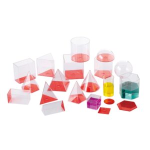 EDX Education - 10cm Geometric Solids (17) with lids