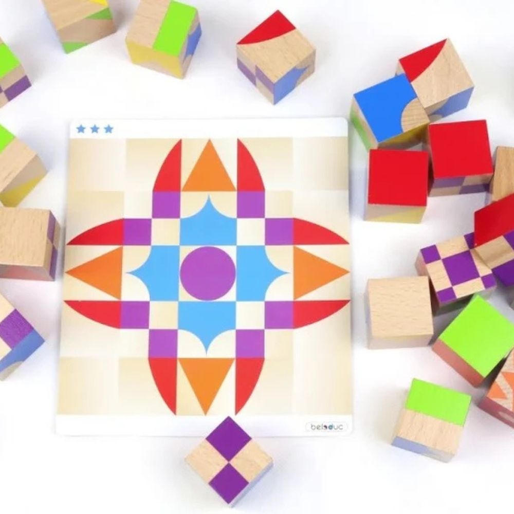 Beleduc - Moziblox Wooden Blocks - Patterning Game - 30pcs -** - Image 5