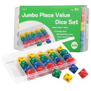 EDX Education - Dice - Jumbo Place Value Set - 34mm - 24pcs