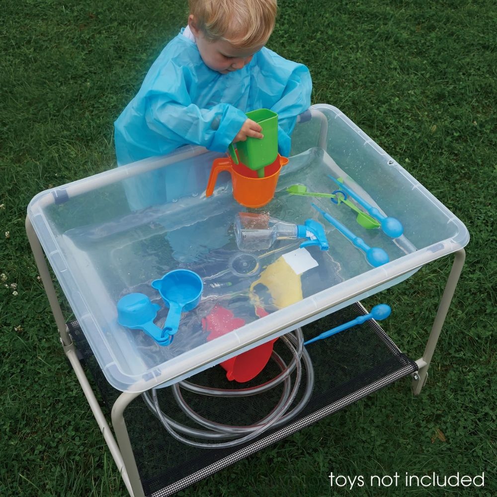 EDX Education - Sensory Tray With Stand - Sand & Water Messy Tray - Translucent