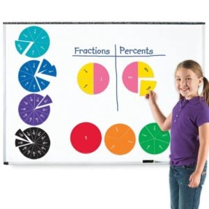 Learning Resources - Magnetic Fraction Circles: Double-Sided Teaching Demo Set