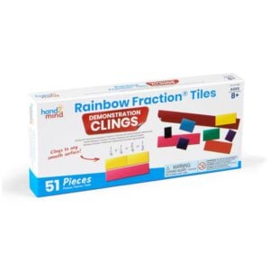 Hand2Mind - Rainbow Fraction® Tiles Demonstration Clings: 51 Pieces