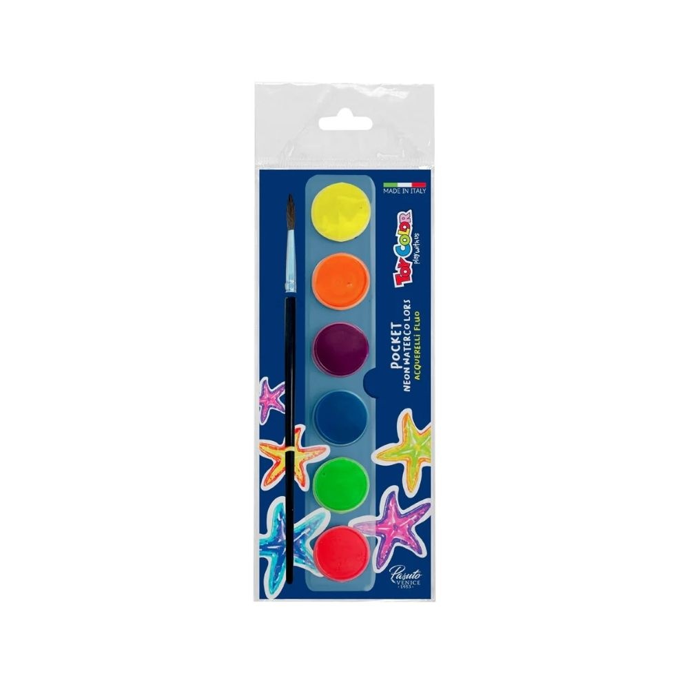 Toy Color - Watercolours Party Kit - Classic, Pearly, Neon - 12 Packs in Gift Box - Image 3