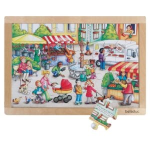 Beleduc - Frame Puzzle - Market - 24pcs -**