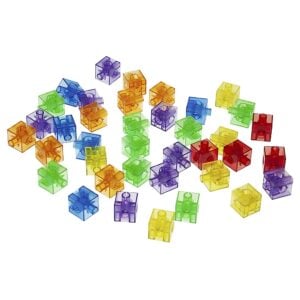 Greenbean - Transparent Linking Cubes - Interlocking Building Blocks - 300pcs in Container