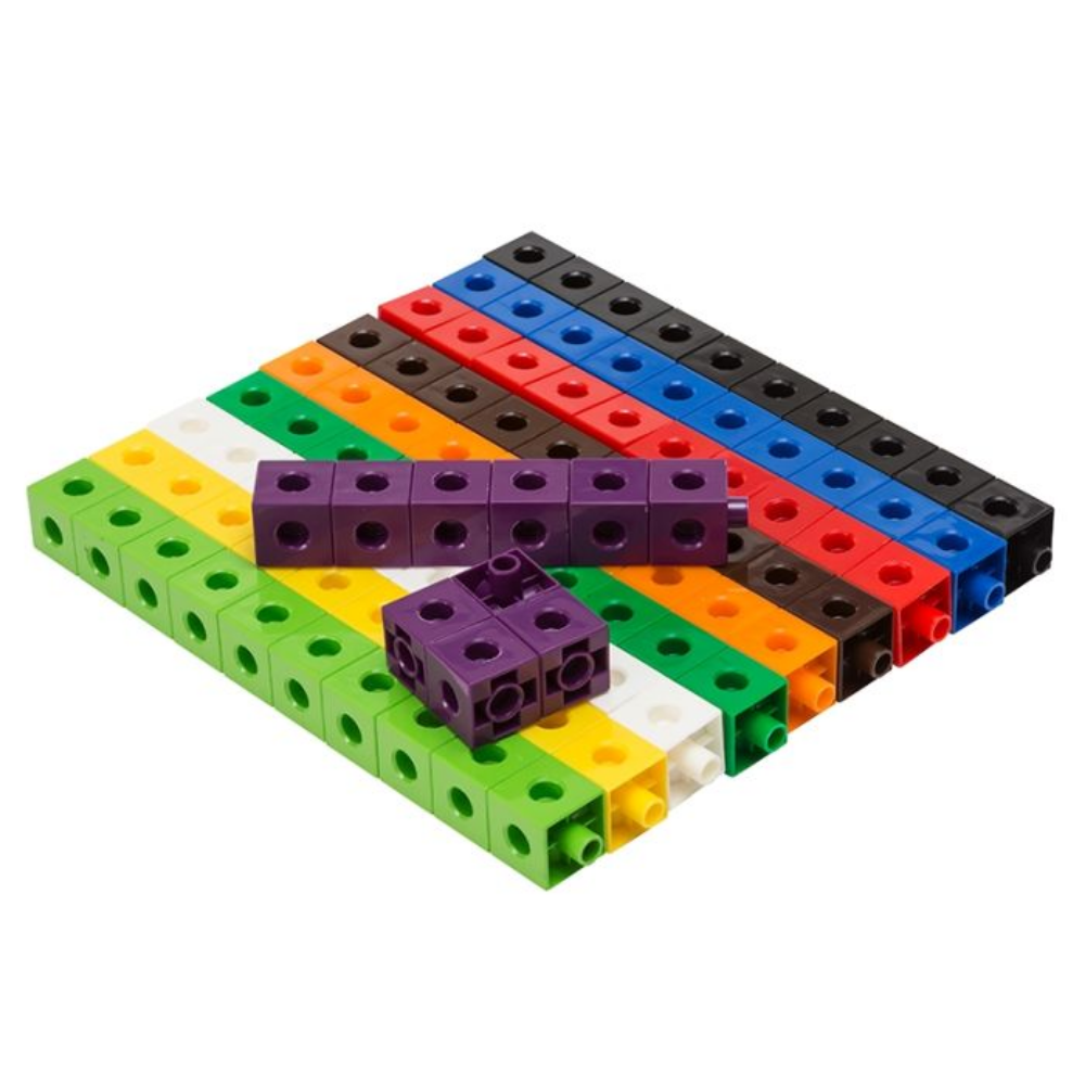 Greenbean - Linking Cubes - Maths, Counting & Construction Manipulatives - 10 Colours - 100pcs - Image 2